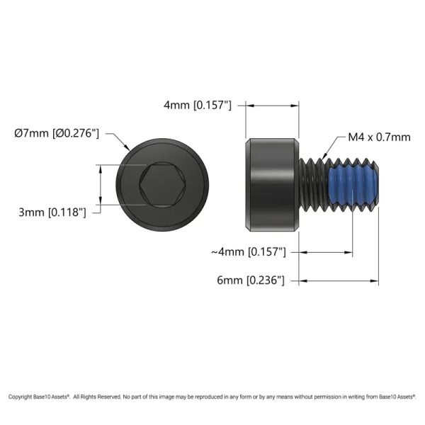 Premium M4 Socket Head Thread-Locking Screw (6mm Length) - 25 Pack 5 - Image 2