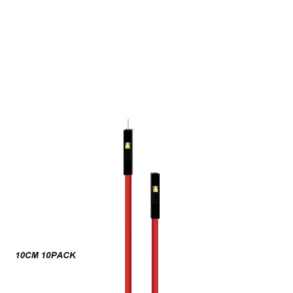 10CM RED 10Pack F-M Silicon Jumper Wires
