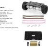 R3 2WD 2 Layers Robit Kit 36Dx55L mm 12V 366rpm  30:1 Encoder Gear Motor - Image 2