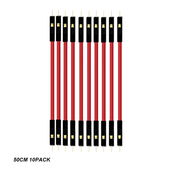 50CM RED10Pack Male-Male Silicon Jumper Wires