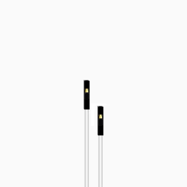 50CM White 10Pack F-F Silicon Jumper Wires