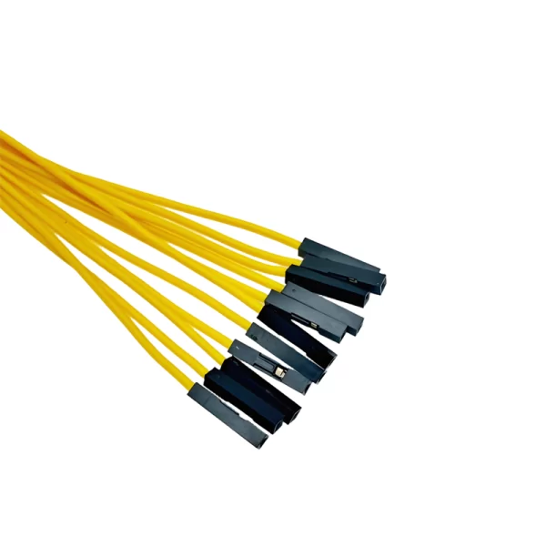 20CM Yellow 10Pack F-F Silicon Jumper Wires - Image 2