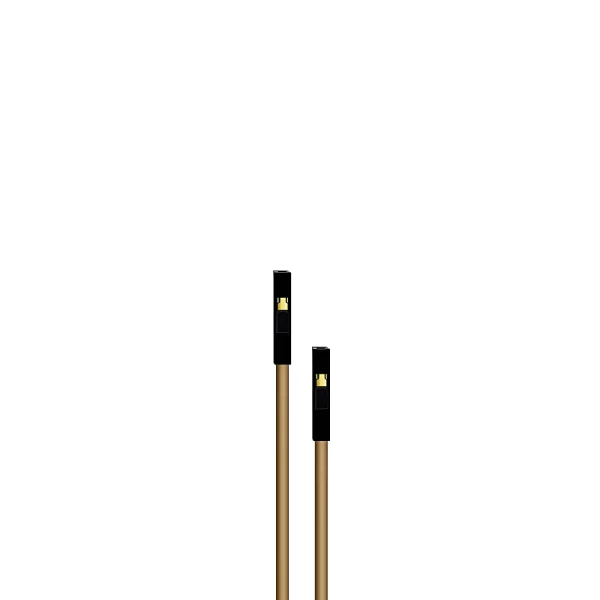 50CM Brown 10Pack F-F Silicon Jumper Wires
