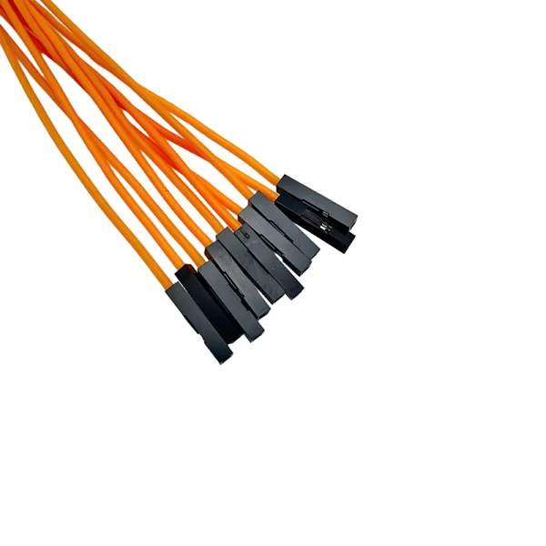 30CM Orange 10Pack F-F Silicon Jumper Wires - Image 2