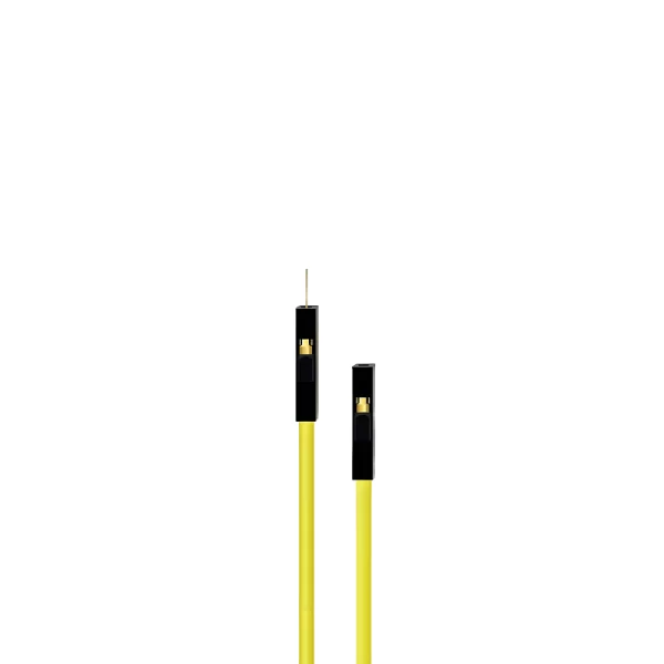 20CM Yellow 10Pack F-M Silicon Jumper Wires