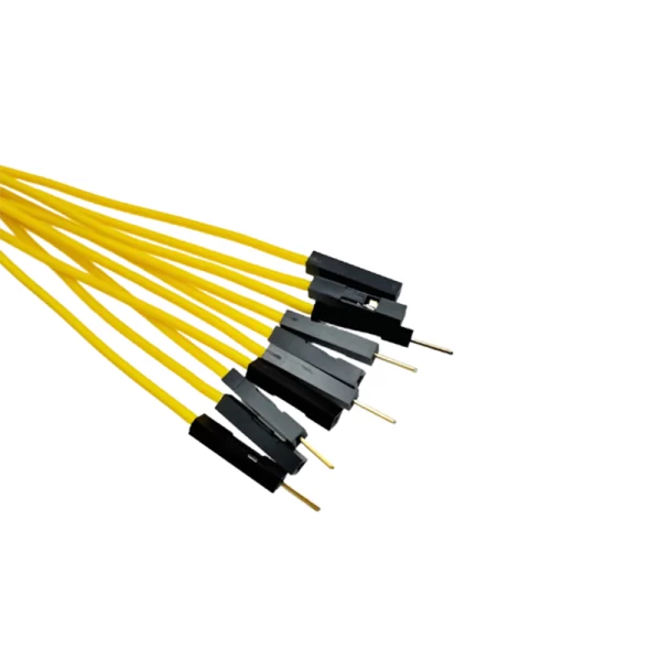 20CM Yellow 10Pack F-M Silicon Jumper Wires - Image 2