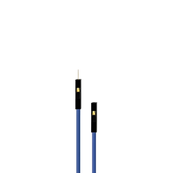 20CM Blue 10Pack F-M Silicon Jumper Wires