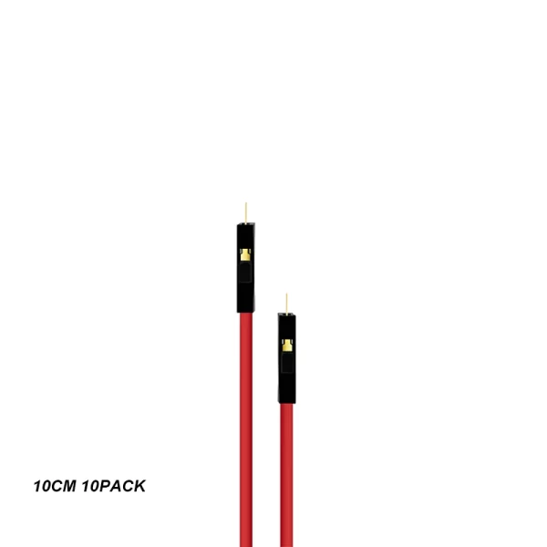 10CM RED 10Pack Male-Male Silicon Jumper Wires
