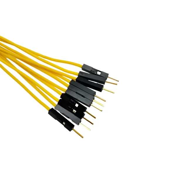 10CM Yellow 10Pack M-M Silicon Jumper Wires - Image 2