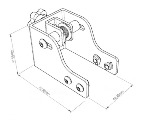 Tensioner 4040A Y Axis 6mm Belt Teeth - Image 2