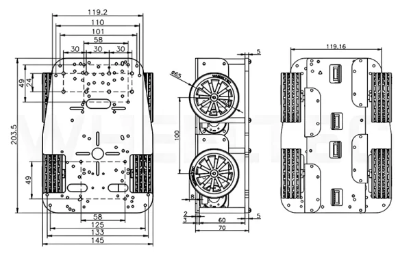 4WD Smart Car R3X with 13PPR Encoder Motors - Image 4