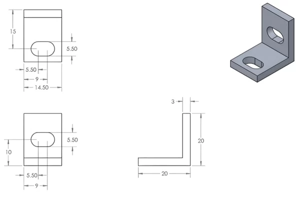 Aluminium L Bracket Conneting Plate - Image 2