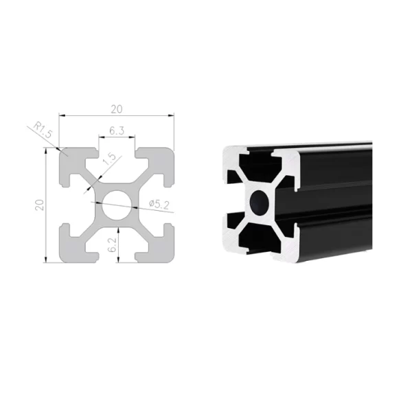 800mm 2020 EN Standard Aluminum Profile