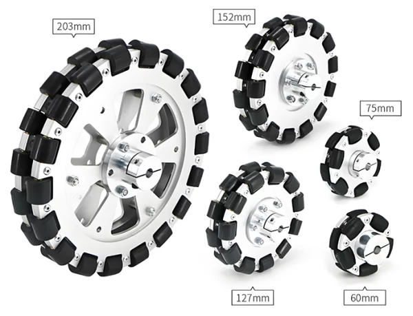 75mm Omni-directional Alloy Wheel for 8mm Shaft - Image 3