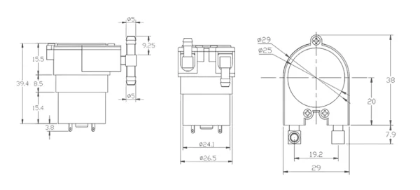 Peristaltic Pump PP320 3.7V 1W - Image 2
