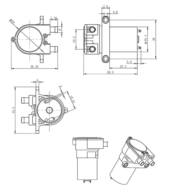 Peristaltic Pump PP370 12V - Image 2
